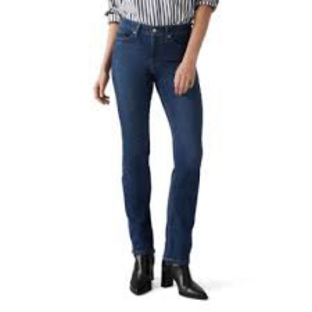 Levi's 505 Straight Leg Dark Wash Jeans women’s size 14